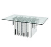 47" Mirrored And Clear Glass And Manufactured Wood Rectangular Mirrored Coffee Table