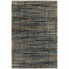 8' X 11' Black Navy Gold Ivory And Blush Abstract Power Loom Stain Resistant Area Rug