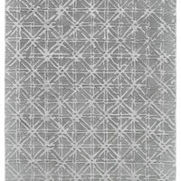 5' X 8' Gray And Silver Wool Abstract Tufted Handmade Area Rug