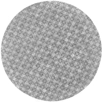 10' Gray And Silver Round Wool Abstract Tufted Handmade Area Rug
