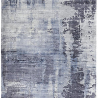 5' X 8' Blue Gray And Ivory Abstract Hand Woven Area Rug
