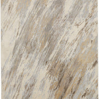9' X 12' Ivory Tan And Brown Abstract Area Rug