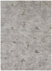 7' X 10' Ivory Gray And Tan Abstract Power Loom Distressed Stain Resistant Area Rug