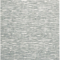 5' X 8' Gray Green And Ivory Striped Distressed Stain Resistant Area Rug