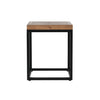 Does Not Apply 22" Black And Brown Solid Wood End Table With Does Not Apply And Does Not Apply