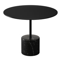 17" Black Steel Round Coffee Table