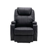 33" Black Faux Leather Power Heated Massge Lift Assist Recliner