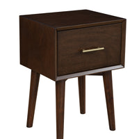 18" Brown Solid Manufactured Wood End Table With Drawer