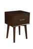 18" Brown Solid Manufactured Wood End Table With Drawer