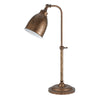 28" Rust Metal Adjustable Table Lamp With Rust Dome Shade