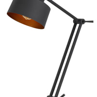 33" Black Metal Desk Table Lamp