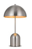 20" Nickel Metal Desk Table Lamp With Nickel Dome Shade