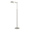 61" Nickel Adjustable Swing Arm Floor Lamp