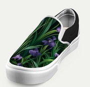 Purple Irises Vans Slip-on Shoes