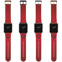 Leo Zodiac Birth Sign Apple Leather Watch Band in Red