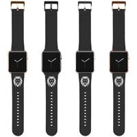 Leo Zodiac Birth Sign Apple Leather Watch Band in Black