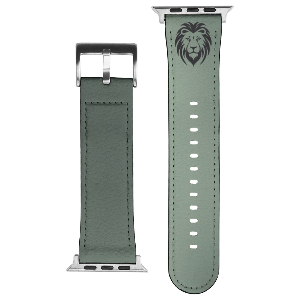 Leo Zodiac Birth Sign Apple Leather Watch Band in Sage Green