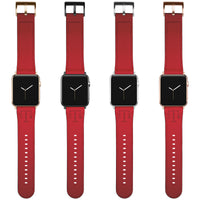 Libra Zodiac Birth Sign Apple Leather Watch Band in Red