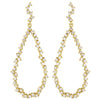 Gold Plated Sterling Silver, CZ Open Teardrop Post Earrings