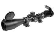 UTG 3-12x44 AO SWAT Accushot Rifle Scope, EZ-TAP, Illuminated Mil-Dot Reticle, 1/4 MOA, 30mm Tube, See-Thru Weaver Rings