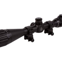 UTG 4-16x40 AO Rifle Scope, EZ-TAP, Illuminated Mil-Dot Reticle, 1/4 MOA, 1" Tube, See-Thru Weaver Rings