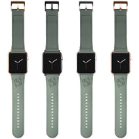 Pisces Zodiac Birth Sign Apple Leather Watch Band in Sage Green