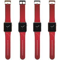 Sagittarius Zodiac Birth Sign Apple Leather Watch Band in Red