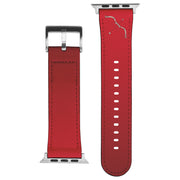 Sagittarius Zodiac Birth Sign Apple Leather Watch Band in Red