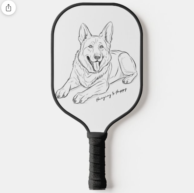 German Shepherd Pickleball Paddle