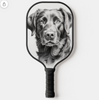 Chocolate Labrador Pickleball Paddle