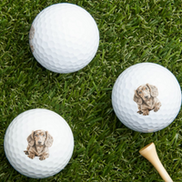 Dachshund in Tans Dog Golf Ball