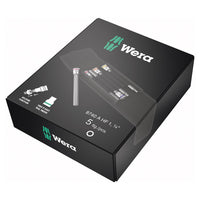 Wera Zyklop 1/4" Drive Long Metric Hex-plus Bit Set (5 Piece Set)