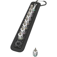 Wera Metric Hex-plus Bit Socket Set With Holding Function 3/8" Drive On Belt (8 Pieces)