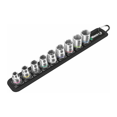 Wera Metric Socket Set On Storage Belt - 3/8