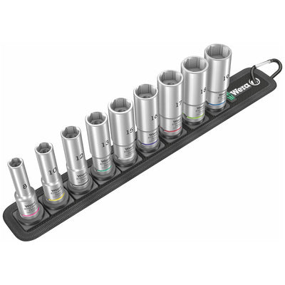 Wera Belt B 1 Zyklop Metric Deep Socket Set With Holding Function 3/8