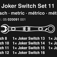 Wera Joker Switch 11 - Set Of Metric Ratcheting Combination Wrenches - 11 Piece