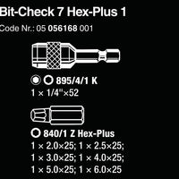 Wera Bit-check Hex-plus Bit Set (7 Piece Set)