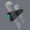 Wera Hex-plus Chrome-plated Stainless Steel Long Shaft Metric L-key Allen Wrench (9-piece Set)