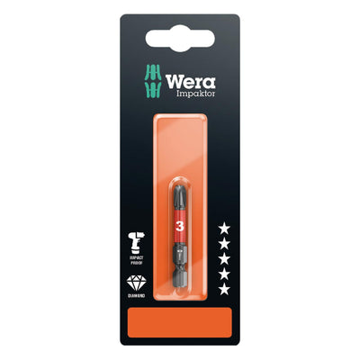 Wera Impaktor Phillips Ph #3 X 50 Mm Bit - 1/4″ Drive