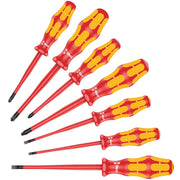 Wera Insulated Screwdriver Set Kraftform Plus With Reduced Blade/smaller Handles (7 Piece)