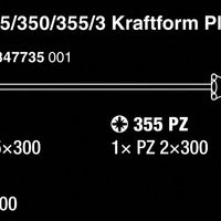 Wera Kraftform Plus Long Shaft Screwdrivers - 300 Mm Long Shafts (3 Piece Set)