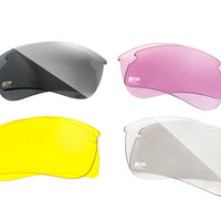 M&p Harrier Shooting Glasses Interchangeable Lens Smoke Mirrored Clear Vermillion Amber