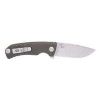 Sog Tellus Atk Flipper Knife 3.23" Cryo 440c Stonewashed Clip Point Blade Od Green Grn
