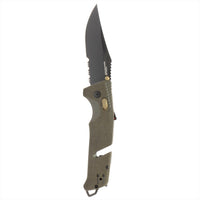 Sog Trident At Partially Serrated 3.7" Folding Pocket Knife (od Green)