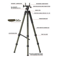 Bog Deathgrip Infinite Aluminum Tripod - Od Green