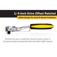 Titan Quick Release Offset Ratchet - 1/4" Drive