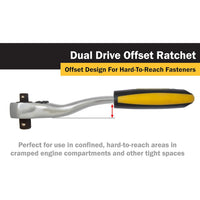 Titan Dual Head Offset Ratchet With 3/8" And 1/2" Drives