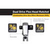 Titan Dual Drive 3/8" And 1/2" X 9-1/2" Flex Head Ratchet - 72 Tooth