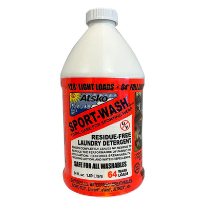Atsko Sport-wash Laundry Detergent - 64 Wash Loads (2 Quarts)