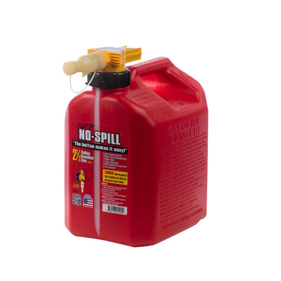 No-spill 2.5-gallon Gas Can Red With Viewstripe Stripe